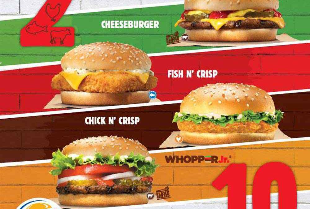 Burger King Mix And Match For RM10